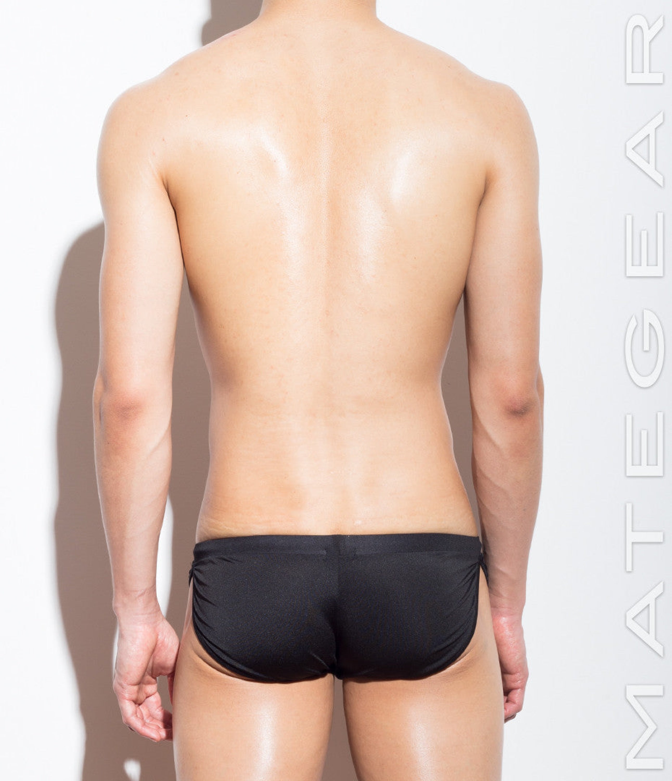 Sexy Men's Sportswear Signature Mini Shorts - Ki Nam (Black Air Nylon) - MATEGEAR - Sexy Men's Swimwear, Underwear, Sportswear and Loungewear