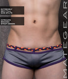 Sexy Mens Sportswear Extremely Mini Shorts - Ha Yoon Viii Grey Sports Netting / Medium