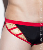 Sexy Men's Sportswear Extremely Sexy Mini Shorts - Ki Nam IV (Special Fabrics Panels) - MATEGEAR - Sexy Men's Swimwear, Underwear, Sportswear and Loungewear