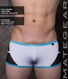 Sexy Mens Sportswear Mini Tight Shorts - Gan Dong (With Pouch) White Nylon / Medium