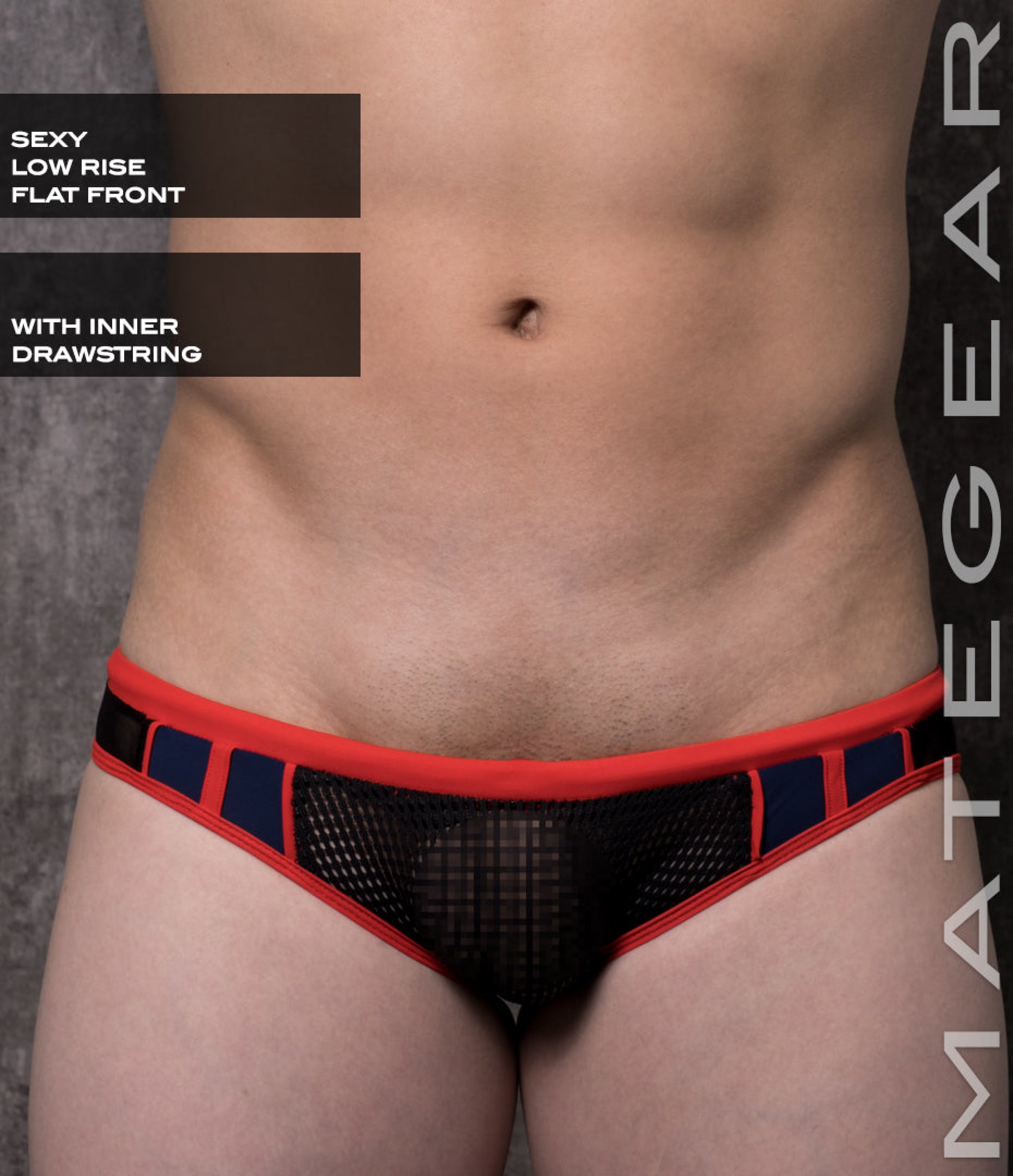 Sexy Mens Swimwear Mini Swim Bikini - An Dong Ii Black Netting / Medium