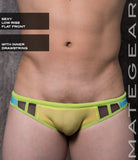Sexy Mens Swimwear Mini Swim Bikini - An Dong Ii Yellow Ultra Thin Nylon / Medium