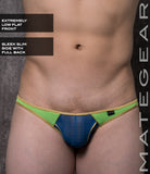 Sexy Mens Swimwear Mini Swim Bikini - San Hyo (Flat Front) Royal Blue Mesh / Medium