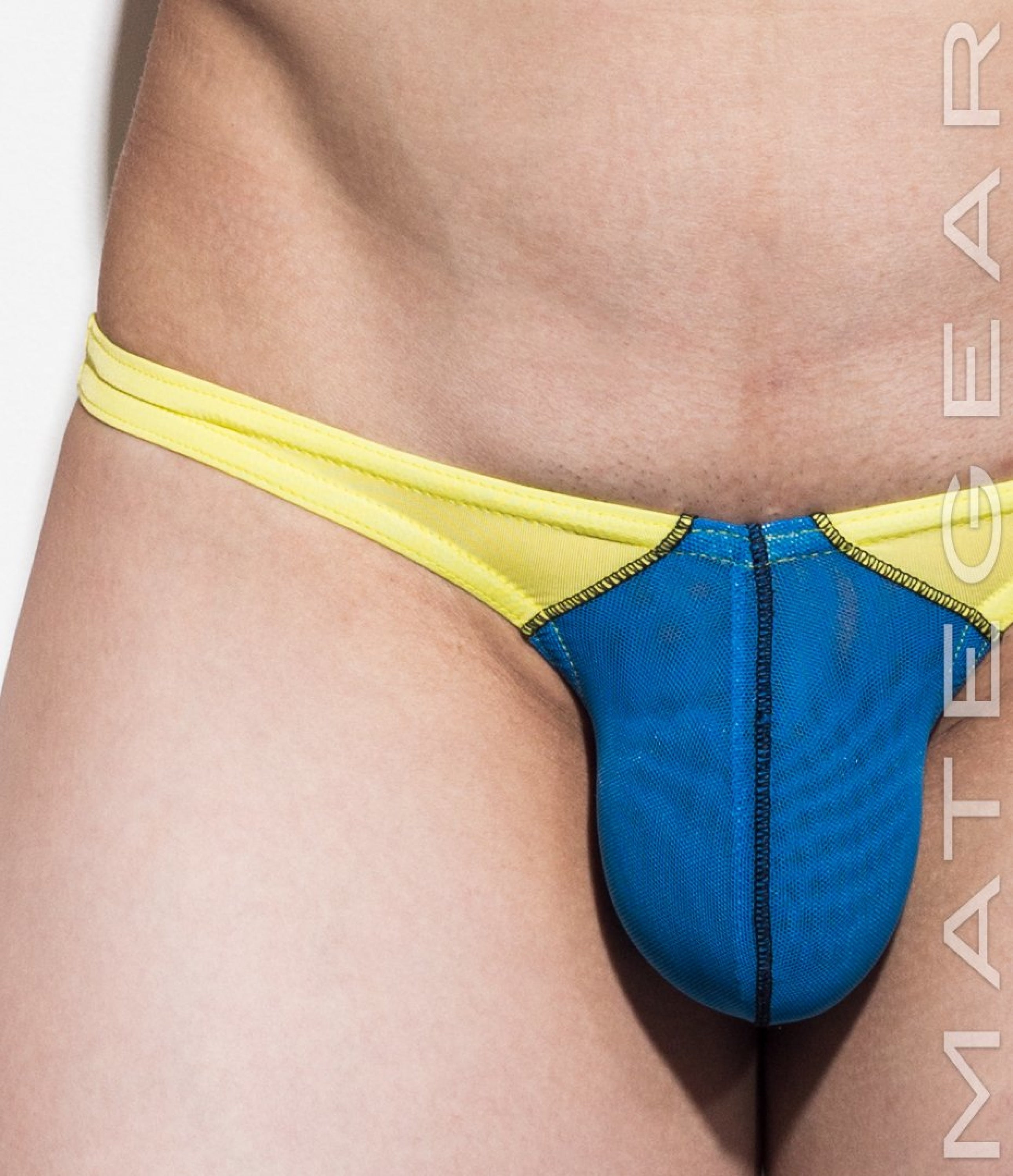 Sexy Men's Swimwear Ultra Swim Pouch Bikini - Nan Song XVI (Tapered Sides / V-Front / Double Mesh Front) - MATEGEAR - Sexy Men's Swimwear, Underwear, Sportswear and Loungewear