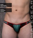 Sexy Mens Swimwear Ultra Swim Pouch Bikini - Sang Jun Viii Green Sports Netting / Medium