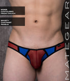 Sexy Mens Swimwear Ultra Swim Pouch Bikini - Sang Jun Viii Red Mesh / Medium