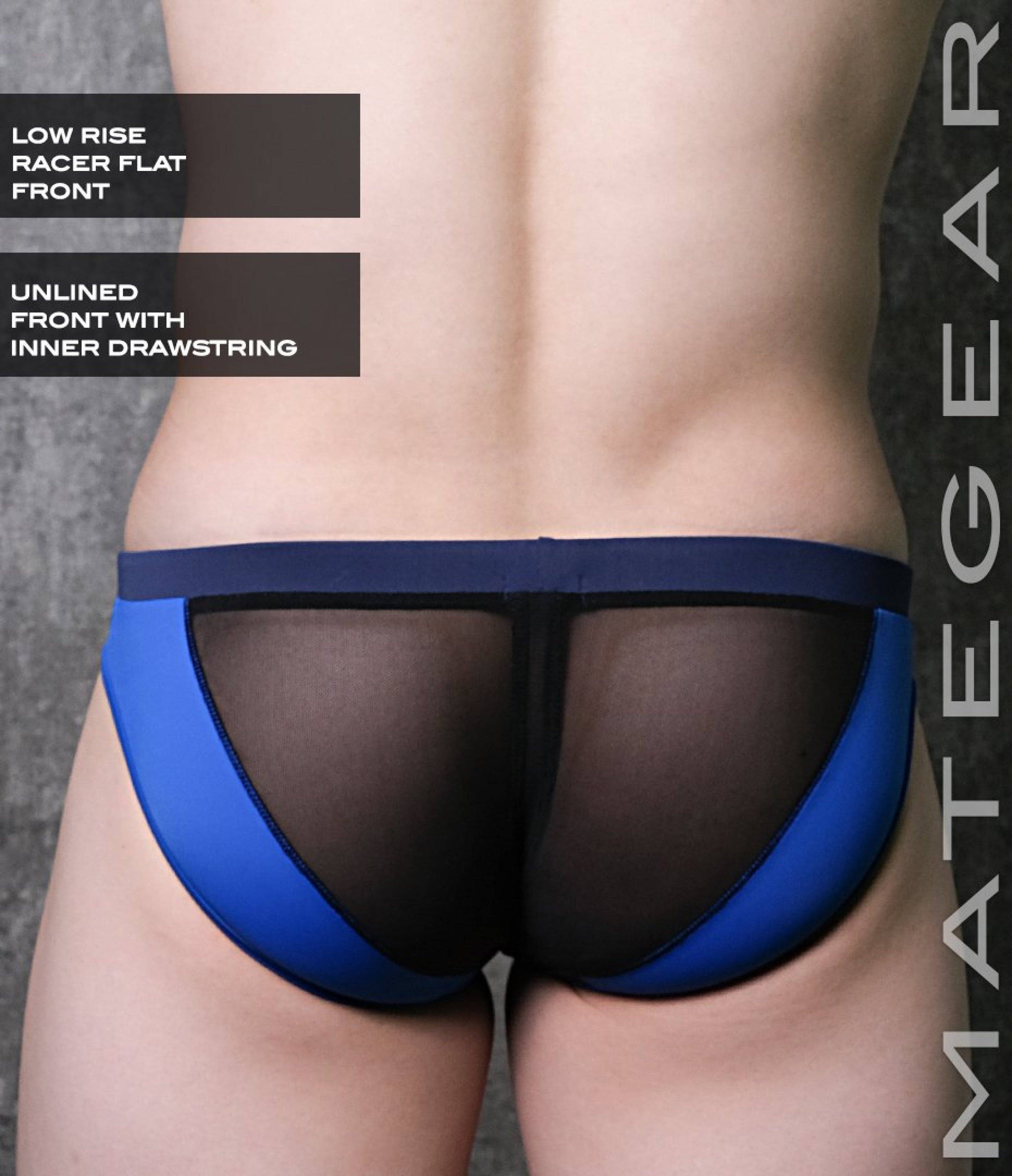 Sexy Mens Swimwear Ultra Swim Racer Bikini - Tak Jae (Low Rise Flat Front / With Drawstring)