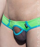 Sexy Men's Swimwear Xpression Mini Swim Pouch Squarecut - Ka Ha IV (Open Front Panel) - MATEGEAR - Sexy Men's Swimwear, Underwear, Sportswear and Loungewear