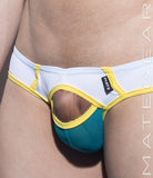 Sexy Men's Swimwear Xpression Mini Swim Pouch Squarecut - Ka Ha IV (Open Front Panel) - MATEGEAR - Sexy Men's Swimwear, Underwear, Sportswear and Loungewear