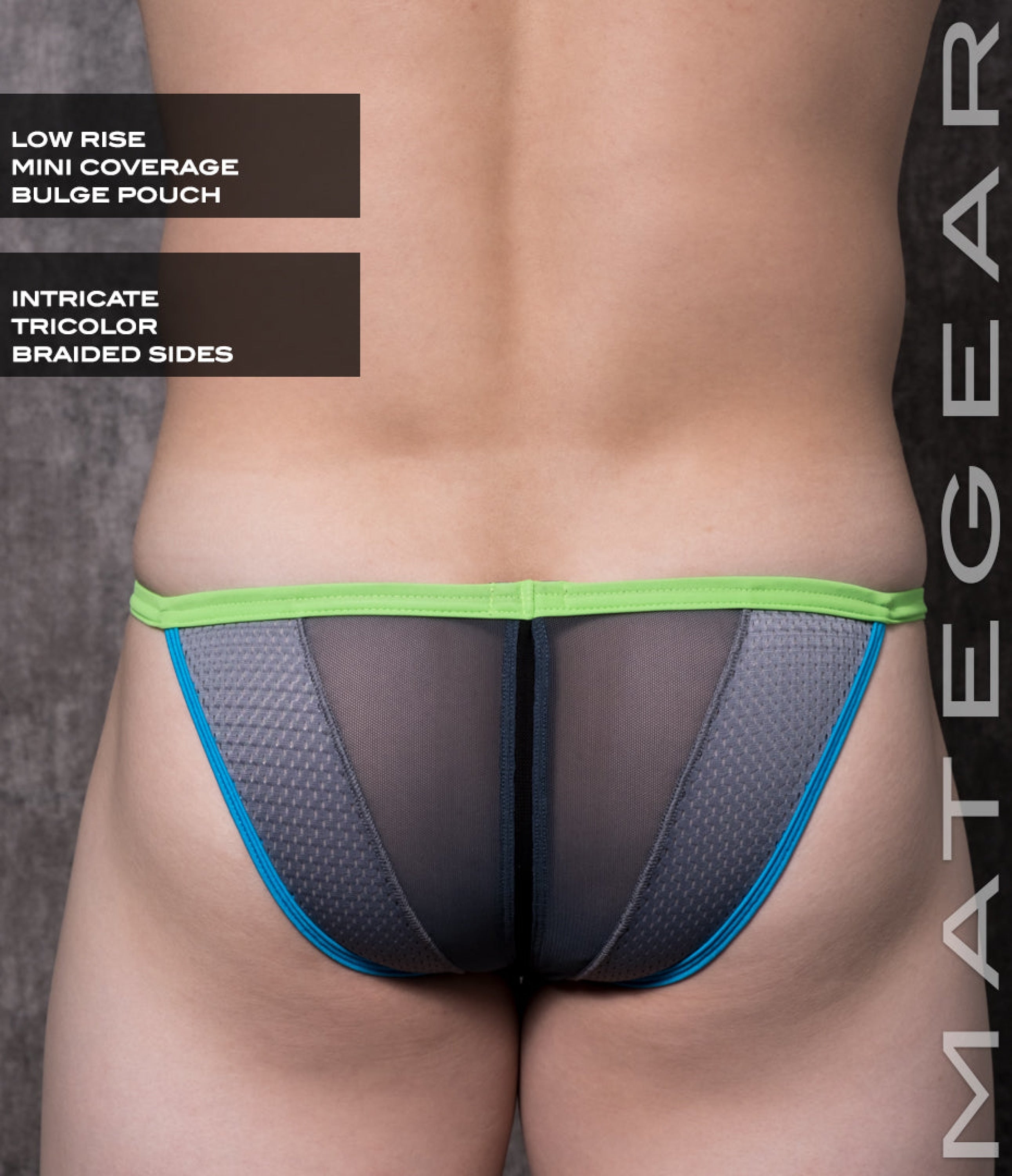 Sexy Mens Swimwear Xpression Ultra Swim Pouch Bikini - He Ran (Button Front)