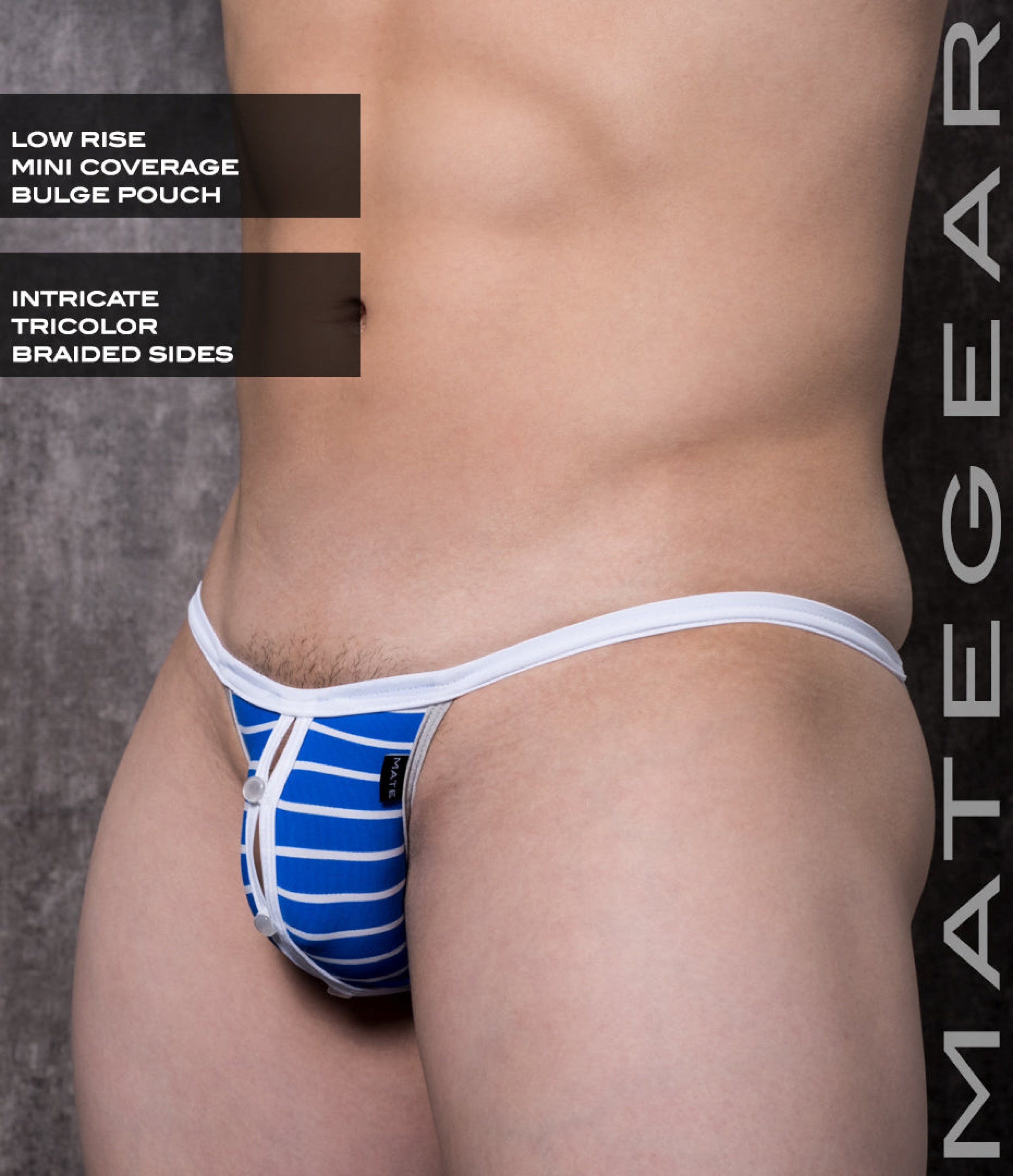 Sexy Mens Swimwear Xpression Ultra Swim Pouch Bikini - He Ran (Button Front)