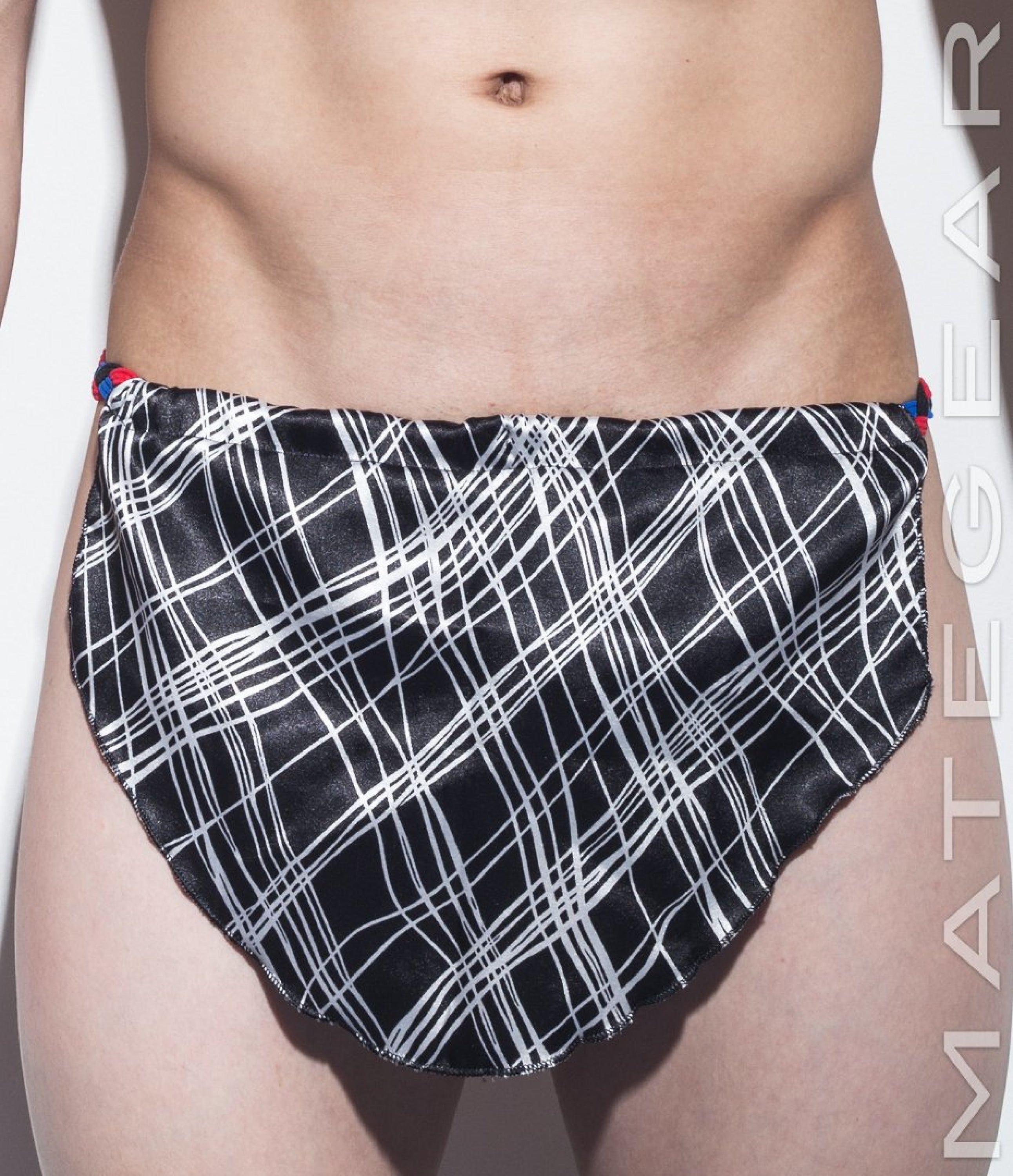 Sexy Men's Underwear Extreme Xpression Bikini - Po Dae (Black/Red/Blue Braided Band) - MATEGEAR - Sexy Men's Swimwear, Underwear, Sportswear and Loungewear