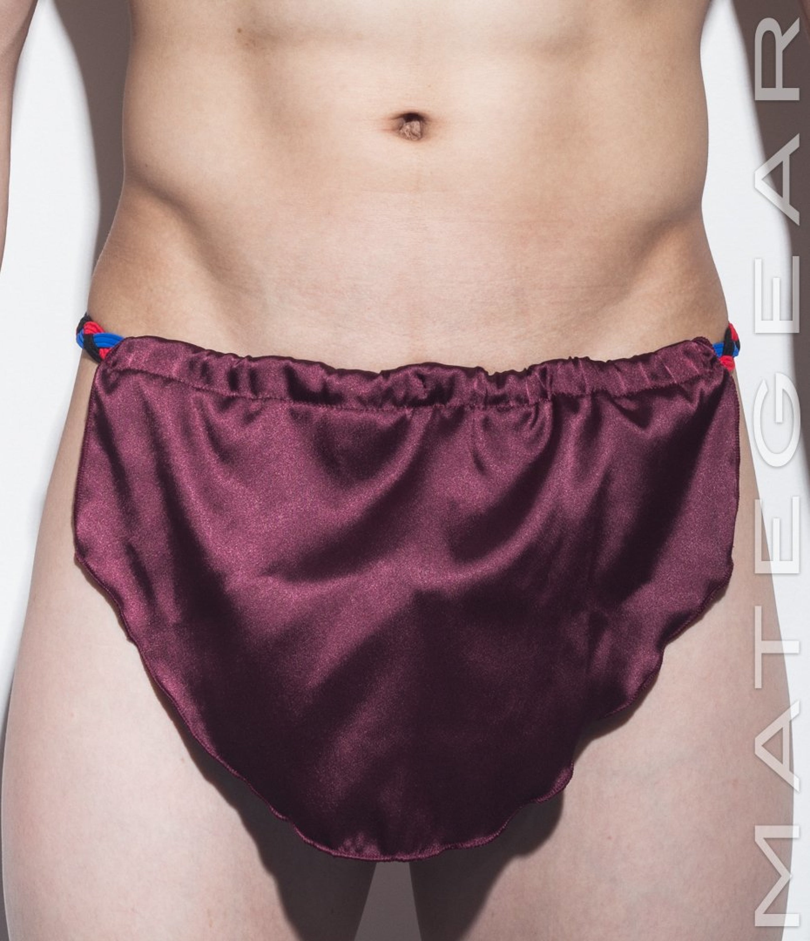 Sexy Men's Underwear Extreme Xpression Bikini - Po Dae (Black/Red/Blue Braided Band) - MATEGEAR - Sexy Men's Swimwear, Underwear, Sportswear and Loungewear