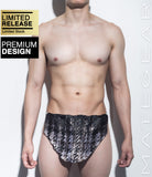 Sexy Men's Underwear Extreme Xpression Bikini - Po Dae (Green/White/Grey Braided Band) - MATEGEAR - Sexy Men's Swimwear, Underwear, Sportswear and Loungewear