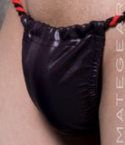 Sexy Mens Underwear Xpression Mini Bikini - Ryeo Jae (Adjustable Front / Open Back Blackred Band))