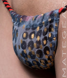 Sexy Mens Underwear Xpression Mini Bikini - Ryeo Jae (Adjustable Front / Open Back Blackred Band))
