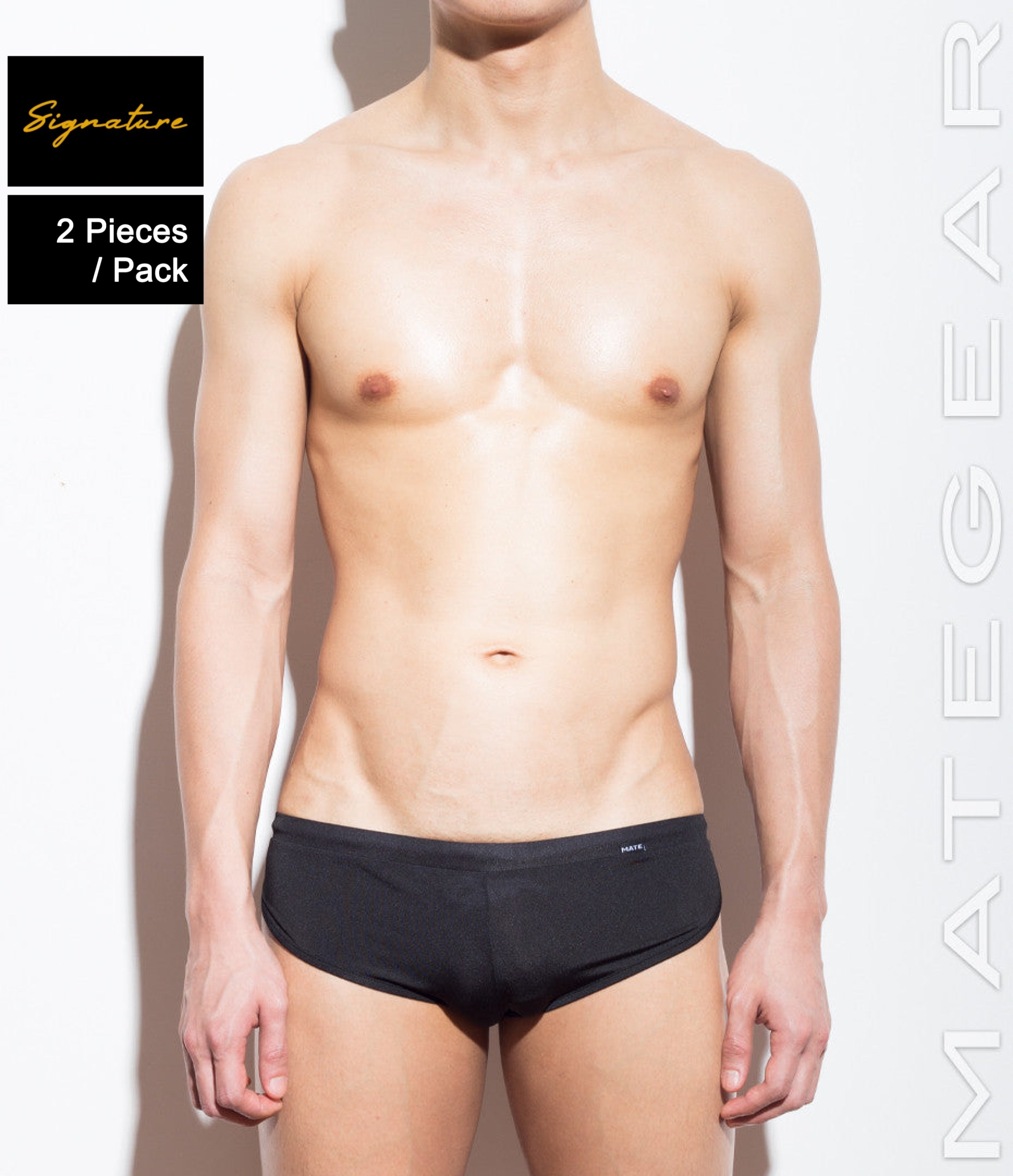 Sexy Men's Sportswear Signature Mini Shorts - Ki Nam (Black Air Nylon) - MATEGEAR - Sexy Men's Swimwear, Underwear, Sportswear and Loungewear