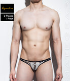 [2pc/Pack] Sexy Men's Underwear Mini Bikini Briefs - Kum Ja (Thin Nylon Special Fabric Signature Series)