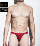 Sexy Men's Underwear Signature Ultra Thongs - Kyo Ha (Mesh Series / V Front / Tapered Sides) - MATEGEAR - Sexy Men's Swimwear, Underwear, Sportswear and Loungewear