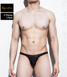 [2pc/Pack] Sexy Men's Underwear Ultra Bikini Briefs - Sang Jun (Air Nylon  Signature Series) - 2pc Blue / Small