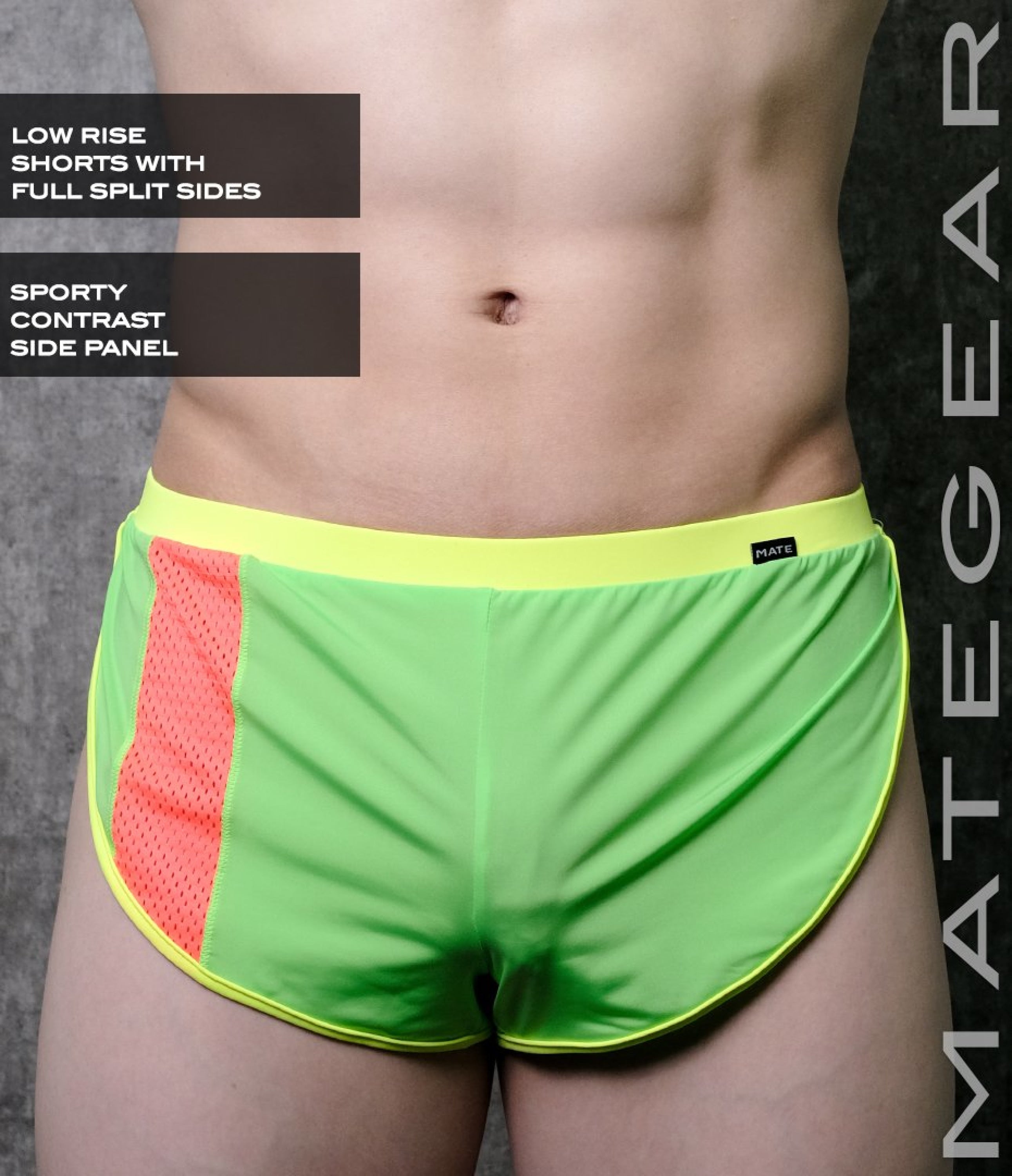 Sexy Mens Loungewear Very Ultra Shorts - Chu Goo (Lounge Series) Limegreen Thin Nylon / Small