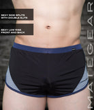 Sexy Mens Loungewear Very Ultra Shorts - Hak Kun (Ultra Thin Nylon Series) Black / Small