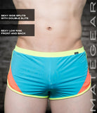Sexy Mens Loungewear Very Ultra Shorts - Hak Kun (Ultra Thin Nylon Series) Deepskyblue / Small