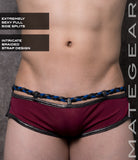 Sexy Mens Sportswear Extremely Mini Shorts - Ha Yoon Viii Deep Purple Red Nylon / Medium