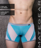 Sexy Mens Swimwear Mini Tights - Ryu Sook Ii (X-Tra Low Flat Front) Light Blue Ultra Thin Nylon /