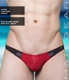 Sexy Mens Swimwear Ultra Swim Bikini - Roe Yeon Iii (Ultra Low Rise Front / Thin Nylon Series) Red