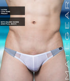 Sexy Mens Swimwear Ultra Swim Bikini - Roe Yeon Iii (Ultra Low Rise Front / Thin Nylon Series) White