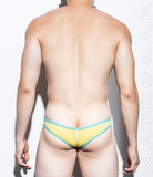 Sexy Men's Swimwear Ultra Swim Pouch Bikini - Min Hoon (Mesh Front / Half-Back) - MATEGEAR - Sexy Men's Swimwear, Underwear, Sportswear and Loungewear