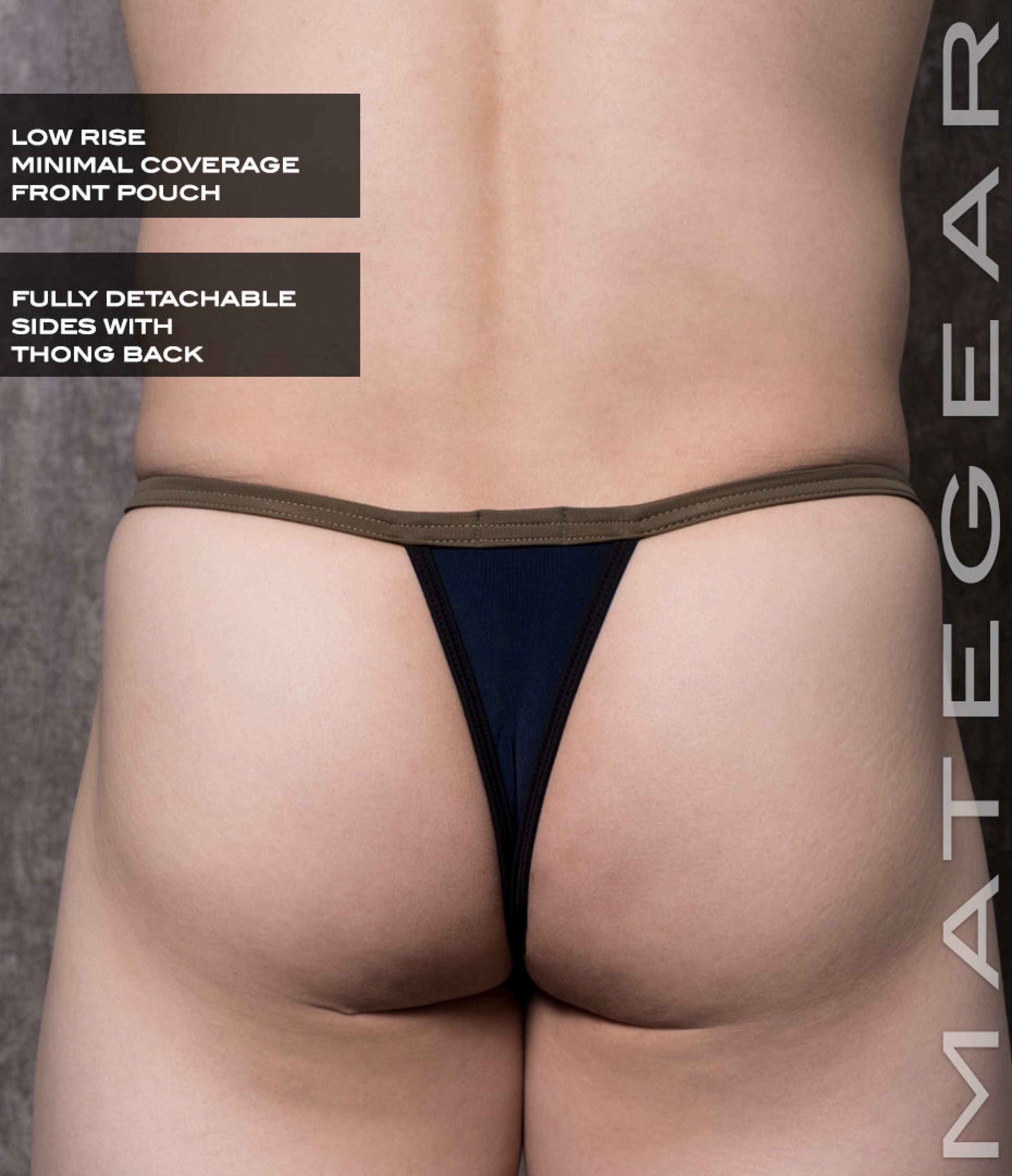 Sexy Mens Swimwear Xpression Ultra Swim Pouch Thongs - Eo Mi (Detachable Clips)