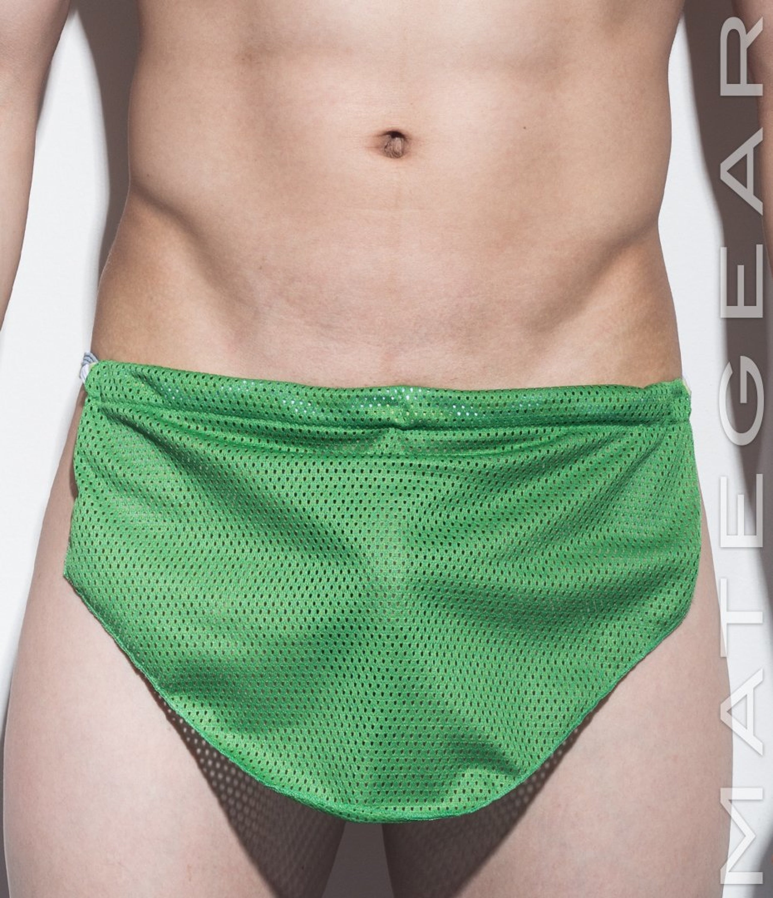 Sexy Men's Underwear Extreme Xpression Bikini - Po Dae (Green/White/Grey Braided Band) - MATEGEAR - Sexy Men's Swimwear, Underwear, Sportswear and Loungewear