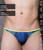 Sexy Mens Underwear Extremely Mini Thong - Sa Hyun (Flat Front) Blue Lace / Medium